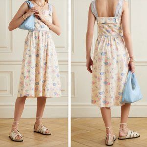 NWT Loveshackfancy Carmine Pastel Yellow Midi Dress $345